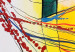 Leinwandbild Figuren im Netz (1-teilig) - Abstraktion mit farbigen Silhouetten 47140 additionalThumb 2