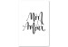 Wandbild Mon Amour in Schwarz - Text-Komposition auf einem weißen Hintergrund 125250