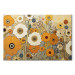 Wandbild Orange Meadow - A Composition of Flowers in the Style of Klimt’s Paintings 151050