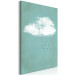 Leinwandbild Wolken und Vögel - Pastell-Landschaftshimmel im Japandi-Stil 131760 additionalThumb 2