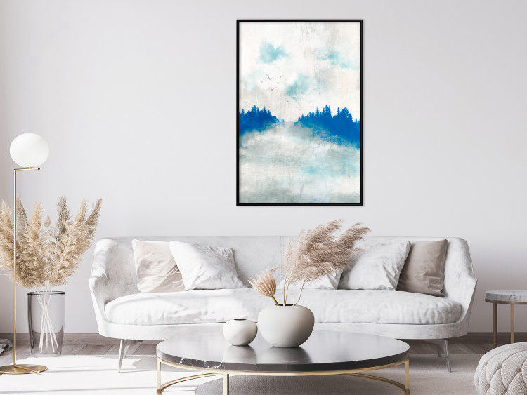 Poster Blue Forest - Delicate, Hazy Landscape in Blue Tones 145760 additionalImage 6