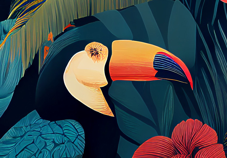 Bild auf Leinwand Exotic Birds - Toucans Among Colorful Vegetation in the Jungle 149860 additionalImage 5