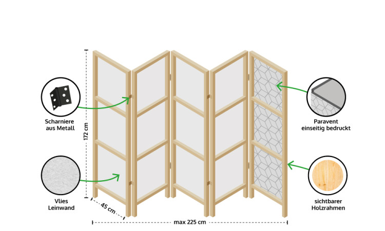 Paravent Structure of Golden Leaves [Room Dividers] 150960 additionalImage 12