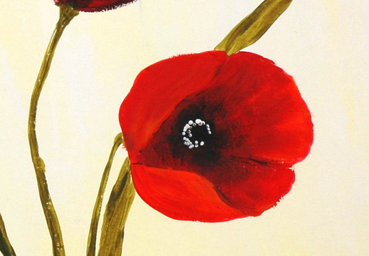 Wandbild Frühlingstulpen (1-tlg.) - rote Blumenauf cremefarbenen Hintergrund 48660 additionalImage 3