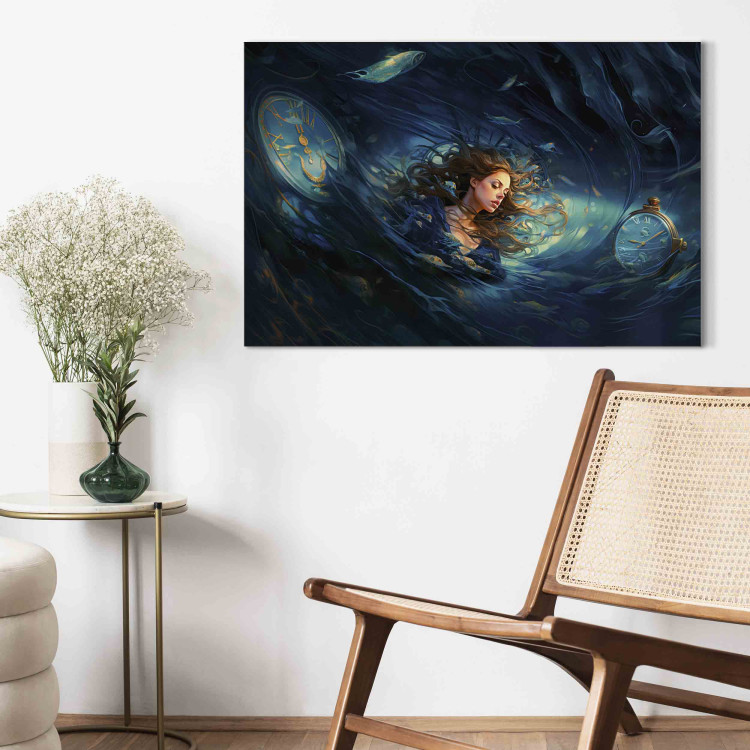 Wandbild Time Collapse - A Beautiful Girl Absorbed in a Time Loop 151570 additionalImage 11