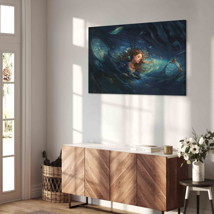 Wandbild Time Collapse - A Beautiful Girl Absorbed in a Time Loop 151570 additionalImage 10