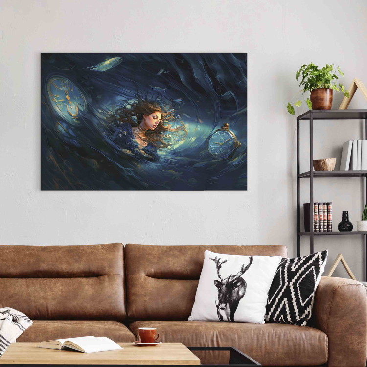 Wandbild Time Collapse - A Beautiful Girl Absorbed in a Time Loop 151570 additionalImage 3