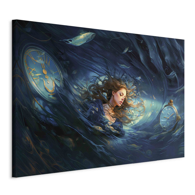 Wandbild Time Collapse - A Beautiful Girl Absorbed in a Time Loop 151570 additionalImage 2