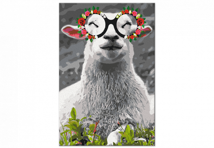 Malen nach Zahlen-Bild für Erwachsene Lovable Miss Sheep 138680 additionalImage 4