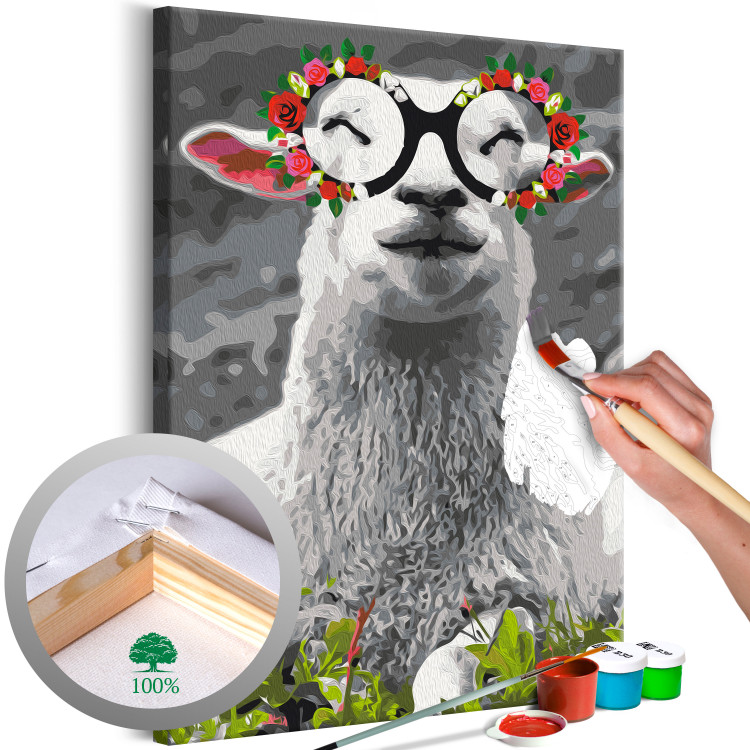 Malen nach Zahlen-Bild für Erwachsene Lovable Miss Sheep 138680