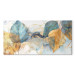 Wandbild A Breath of Autumn - Yellow and Blue Leaves on an Abstract Background 151280 additionalThumb 7