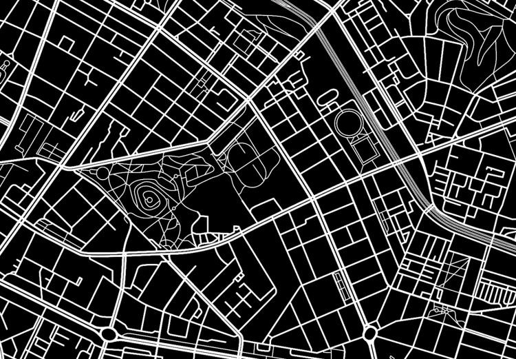 Bild auf Leinwand Die Anordnung von Berlin (1-teilig) - Schwarz-weiße Stadtperspektive 118090 additionalImage 5