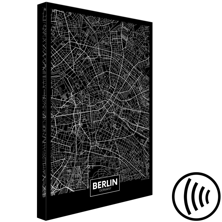 Bild auf Leinwand Die Anordnung von Berlin (1-teilig) - Schwarz-weiße Stadtperspektive 118090 additionalImage 6