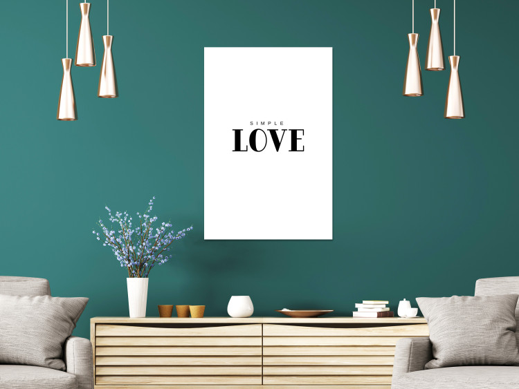 Wandbild Einfach nur Liebe - minimalistische Schrift auf Englisch 122890 additionalImage 3