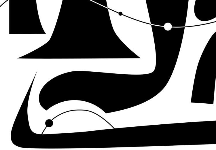Bild auf Leinwand Abstraction - Composition of Black Geometric Shapes on a White Background 150390 additionalImage 4