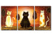 Wandbild Geheimnisvolle Katzen 48890