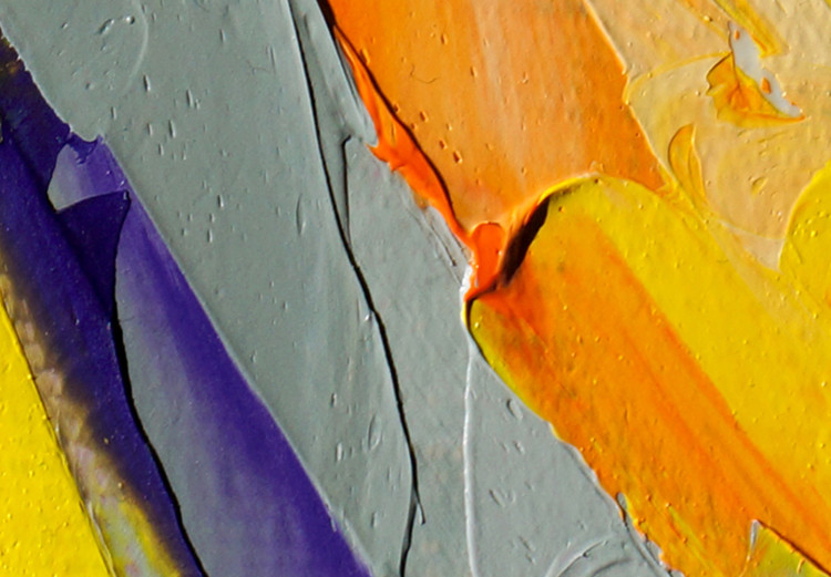 Leinwandbild Abstract Colors - A Composition of Paints Applied With a Spatula 151811 additionalImage 4