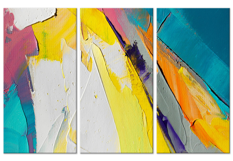 Leinwandbild Abstract Colors - A Composition of Paints Applied With a Spatula 151811