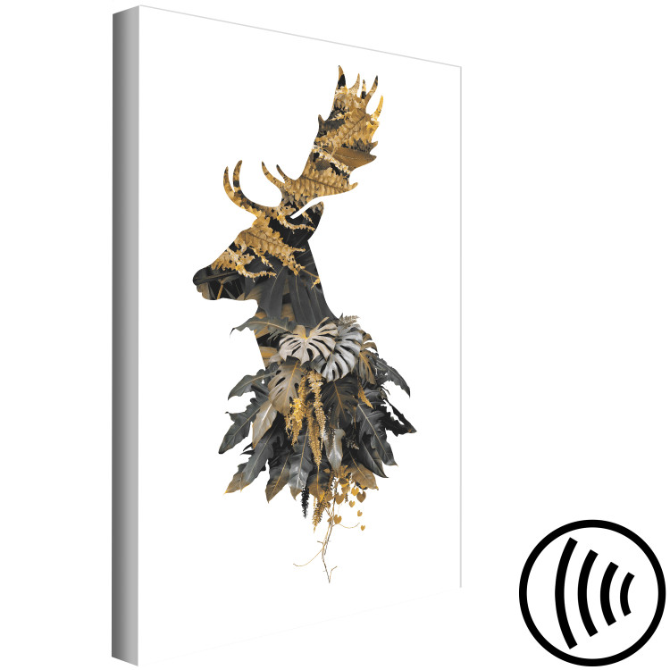 Bild auf Leinwand Porträt eines Waldbewohners (1-teilig) - Silhouette eines Hirsches 123031 additionalImage 6