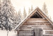 Wandbild Winter Cottage - Sunrise Landscape Over the Forest and Mountain Cottage 148031 additionalThumb 5