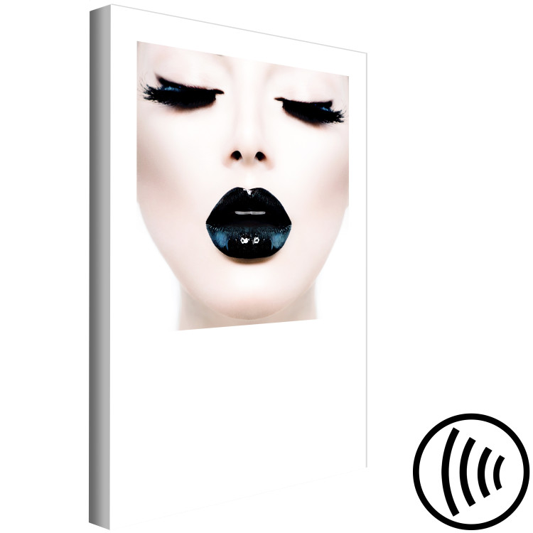 Wandbild Der Kuss - eine Frau mit schwarzen Lippen und geschlossenen Augen 114941 additionalImage 6