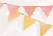 Vlies Fototapete Kinderflaggen - Bunte Dreiecksflaggen auf weißem Hintergrund 143741 additionalThumb 3