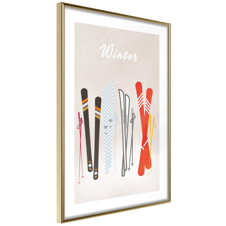 Poster Winter Madness - Illustration of Models of Skis 148041 additionalImage 20