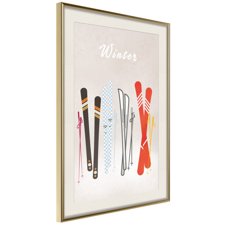 Poster Winter Madness - Illustration of Models of Skis 148041 additionalImage 16