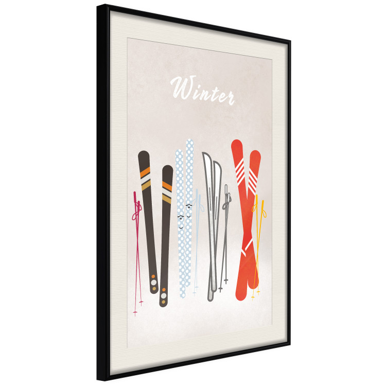 Poster Winter Madness - Illustration of Models of Skis 148041 additionalImage 12