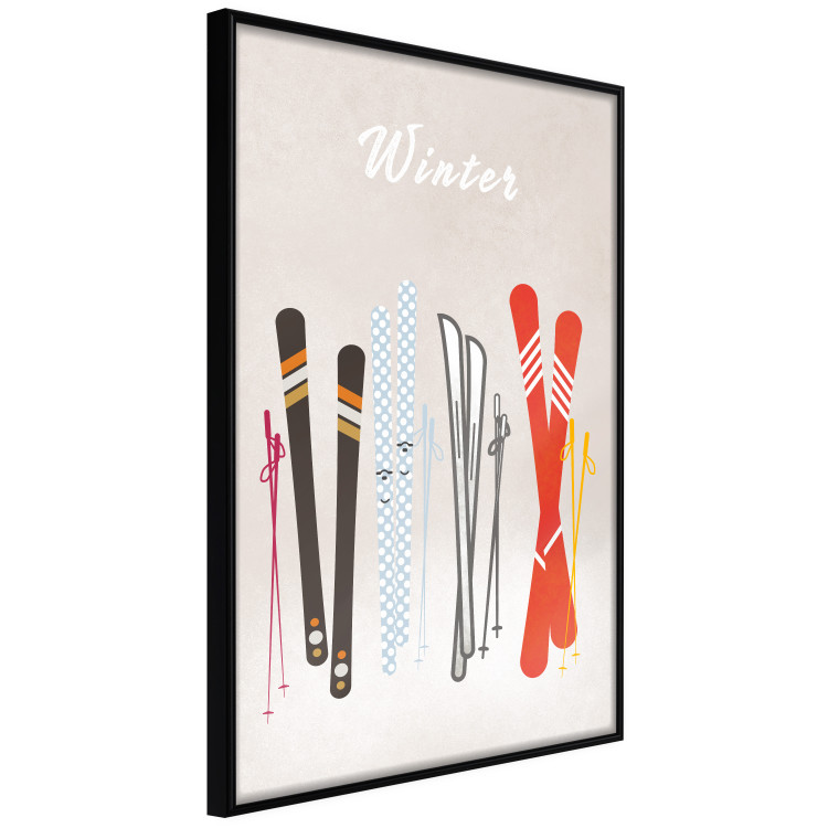 Poster Winter Madness - Illustration of Models of Skis 148041 additionalImage 4