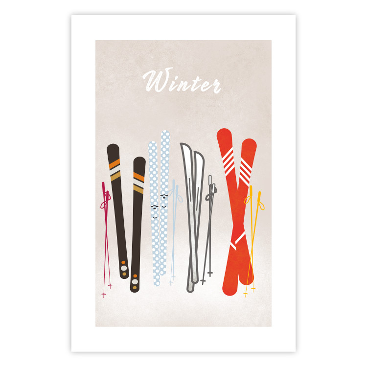 Poster Winter Madness - Illustration of Models of Skis 148041 additionalImage 8