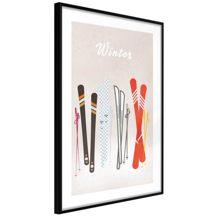 Poster Winter Madness - Illustration of Models of Skis 148041 additionalImage 6