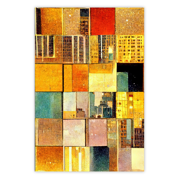 Wandposter Abstract Tiles - A Geometric Composition in Klimt’s Style 151141