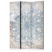 Spanische Wand Mandala - Bright Cream-Colored Ornament on a Blue Background [Room Dividers] 151741