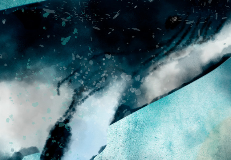Vlies Fototapete Großer Fisch - Landschaft mit Wal auf türkisfarbenen Ozeans 134251 additionalImage 3