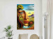 Poster Abstract Face - Portrait of a Woman Against the Background of Mountains and a Small Town 151151 additionalThumb 11