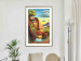 Poster Abstract Face - Portrait of a Woman Against the Background of Mountains and a Small Town 151151 additionalThumb 17