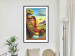 Poster Abstract Face - Portrait of a Woman Against the Background of Mountains and a Small Town 151151 additionalThumb 19