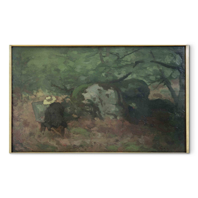 Wandbild Le peintre Monet dans la Forêt de Fontainebleau 153051