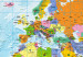Leinwandbild Flaggen auf Kontinenten (1-teilig) - Bunte Weltkarte mit Schriftzug 95951 additionalThumb 4