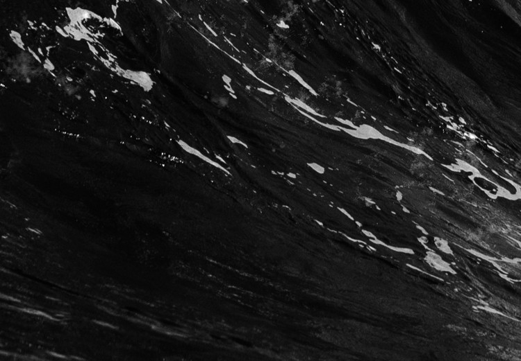 Poster Black and White Wave - Photo of Foaming Sea Water 145361 additionalImage 3