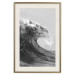 Poster Black and White Wave - Photo of Foaming Sea Water 145361 additionalThumb 18