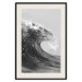 Poster Black and White Wave - Photo of Foaming Sea Water 145361 additionalThumb 25