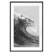 Poster Black and White Wave - Photo of Foaming Sea Water 145361 additionalThumb 23