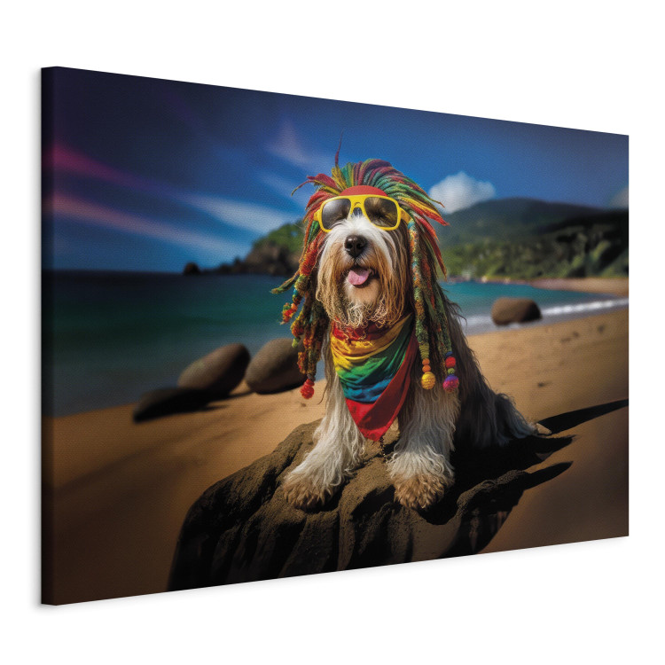 Bild AI Bearded Collie Dog - Rasta Animal Chilling on Paradise Beach - Horizontal 150261 additionalImage 2