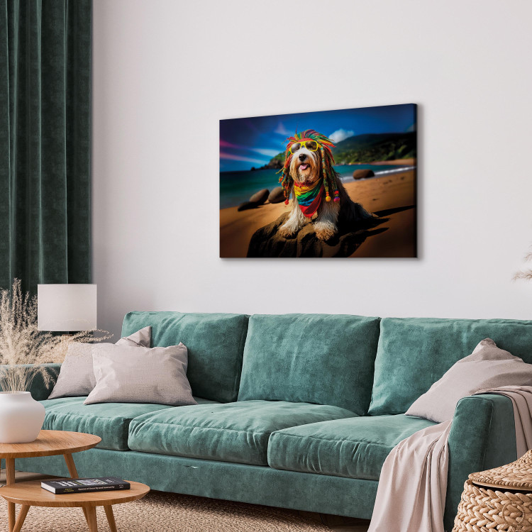 Bild AI Bearded Collie Dog - Rasta Animal Chilling on Paradise Beach - Horizontal 150261 additionalImage 10