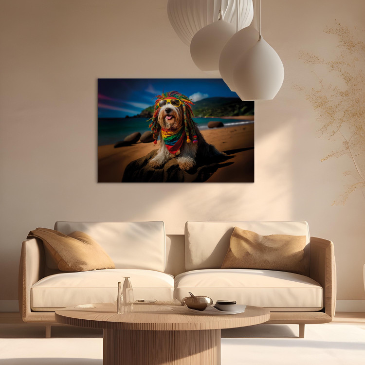 Bild AI Bearded Collie Dog - Rasta Animal Chilling on Paradise Beach - Horizontal 150261 additionalImage 5