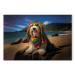 Bild AI Bearded Collie Dog - Rasta Animal Chilling on Paradise Beach - Horizontal 150261