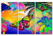 Bild auf Leinwand Exotische Schmetterlinge - Triptychon 50361