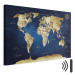 Leinwandbild World Map: The Dark Blue Depths 94571 additionalThumb 8